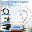 Webcam for PC, HD1080P 30fps Laptop Camera USB with Adjustable Gooseneck with Zoom,Full-Body View for Presentation Desktop Computer Video Calls Teams Skype, White