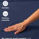 Extra Deep King Fitted Sheet - Hotel Luxury Single Fitted Sheet Only - Easily Fits 18 inch to 24 inch Mattress - Ultra Soft, Wrinkle & Fade Free w/Extra Deep Pockets - Breathable & Comfy - Navy Blue