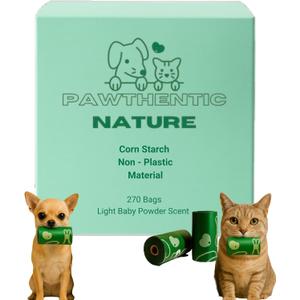 Compostable Dog Poop Bags  270 Count Value Pack, Extra-Thick 18 Micron, Leak-Proof & Plant-Based, Light Scent, Biodegradable & Eco-Friendly for Dogs & Cats  USA Owned