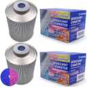 800 Gram Gun Safe Dehumidifier, 2 Pack of 1.77 LBS Rechargeable Dehumidifier Blue to Pink Silica Gel Desiccant Moisture Absorbers, Dehumidifiers for Room, Bedroom, Safe, Closet, Bathroom, Car