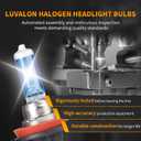 H11 Halogen Headlight Bulbs, 12V 55W H11 Headlight Bulbs, High Beam, Low Beam and Fog Light Replacement, Automotive Headlight Bulbs, No Glare, Super Bright, 2 Pack