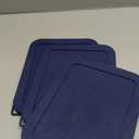 Sophico 3-Pack Silicone Lids for Pyrex Freshlock 6/8-Cup Glass Bowls (7211R/8608) - Airtight, Leakproof, Freezer/Dishwasher/Microwave Safe Replacement Rectangle Covers (Navy Blue-3Pack)