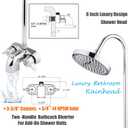Clawfoot Tub Shower Kit,Add On Shower With Bathcock Diverter Faucet and 60" D Type Claw foot Tub Shower Curtain Rod Kit,D-Style Shower Rod and Clawfoot Tub Shower Faucet Set,Chrome Plated