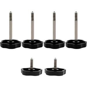 SYOWADA 6 PCS Soft Top Window Frame Door Surround Knob Screws with Pins Replacement for Jeep Wrangler JK 4-Door 2007-2018, ABS Screws, Stainless Steel Pin