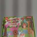 11 Pcs Magnetic Dinosaur Train Set Montessori Toys for Toddlers Boys Girls, Wooden Dinosaur Preschool Learning Activities Educational Sensory Toys Stocking Stuffers Birthday Gifts