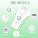 Epilators Hair Removal for Women, Glabrouse Skin Facial Hair Removal, Facial Hair Epilator with Eyebrow Trimmer for Women Face Sensitive Skin for Bikini, Face, Arm, Legs, Armpits, Green