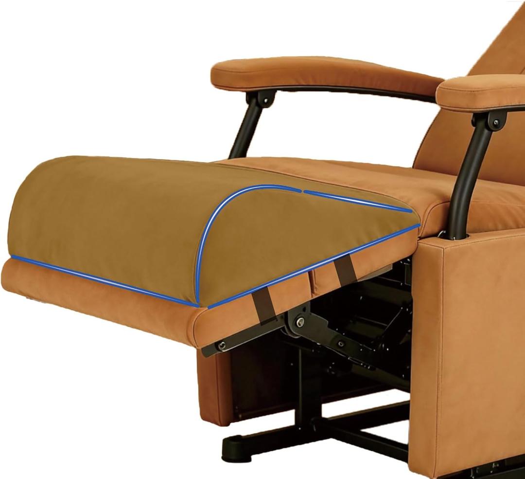 Recliner Foot Rest Cushion, Extra Large Recliner Leg Pillow with 2 Adjustable Straps, for Bed, Chair Sofa Lumbar Support Foam Wedge Pillow (Brown)