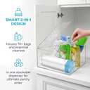 Acrylic Trash Bag Dispenser Holder, 2 in 1 Garbage Bag Roll Holder Under Sink, Standard Grocery Bags Storage Container with Lid, Laundry Storage Organizer Bin for Kitchen, Bathroom, Pantry
