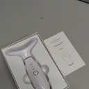 7 Color Galvanic Machines - Red Light Therapy for Face and Neck, Face Massager Tool for Wrinkles, Double Chin, Vibrating Facial Massager with Thermals, White