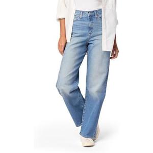 Levi Strauss Signature Women's Heritage High-Rise Loose Straight Jeans Stretch Denim  32