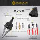 Dasbecan Universal Pneumatic CV Joint Boot Tool Expander Rod Spreader Installation Removal Tool Kit with 3Pcs Universal Auto CV Joint Boot Clamp Pliers Tool Set (Black)