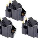 ECCPP 3 Pcs Ignition Coils Pack DR39 D555 C849 Compatible with for Buick/Cadillac/Chevy/GMC/Isuzu/Oldsmobile/Pontiac 1986-2009 3.8L V6 Replacement for C1316 D545 C849 DR39 5C1058 E530C D555
