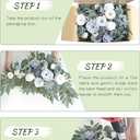 Faux Flower Swag Set of 2 for Wedding Welcome Signs Floral Swag Wedding Reception Ceremony Signs Decor (Blue)