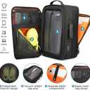 TANGCORLE Vacuum Compression Backpack with Pump, Extra Large Capacity 50L Expandable Travel Backpack, Water Resistant 17.3" Laptop Backpack with USB Charging Port for Men & Women