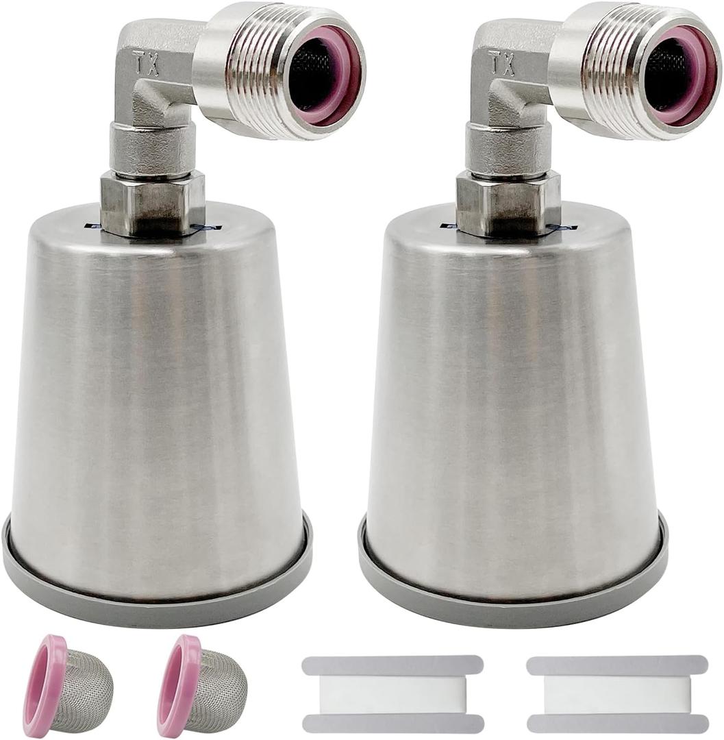 2 PCS 304 Steel Water Float Valve, Water Level Control Water Tank Traditional Float Valve Upgrade (1/2 inch Side Inlet)