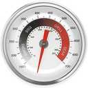 Grill Thermometer Gauge for Masterbuilt MB20040220 MB20041220 Gravity Series 560/ 800/ 1050 XL Digital Charcoal Grill and Smokers, 3-inch Dia, BBQ Temperature