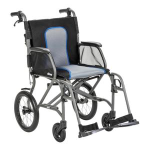 Drive Medical AeroFly Transport Chair, Just 13 lbs, Matte Gray
