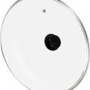 13 Inch Glass Frying Pans Lid,Clear Tempered Glass Pan Cover Fits for Cast Iron Skillet,Pots and Wok,Ceramic Skillet and Pans