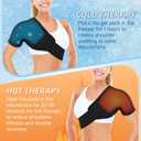 Shoulder Ice Pack Rotator Cuff Cold Therapy Flexible Reusable Gel Ice Cold Pack Compression Wrap for Injuries Pain Relief & Tendonitis, Recovery After Shoulder Surgery, Swelling(Black)