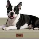 Outdoor Orthopedic Dog Bed for Medium Dogs & Cats, Waterproof Flat Pet Mat with Egg Crate Foam & Washable Removable Oxford Cover, 30x20 Inch, Khaki