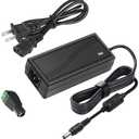 12V 5A Power Supply 5 Amp AC/DC Adapter Converter Transformer 100-240v, 50/60HZ, 5.5x2.5mm DC Output Jack, for LED Light Strips, Security Camera System, CCTV, Routers