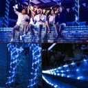 Brightown Solar String Lights Outdoor, 39FT 100 LED Rope Lights Solar Powered with 8 Lighting Modes, Waterproof Solar Patio Lights, Solar String Lights for Outside Tree Yard Halloween Decoration, Blue