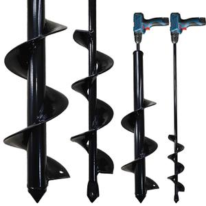 Garden Planting Auger Drill Bits, 3.5" x 16" and 1.6" x 16.8" Garden Auger Hole Drill and Bulb Planting Tool, Garden Ground Drill Bit for 3/8" Hex Drive Drill