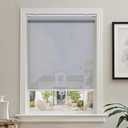 AOSKY Cordless Roller Shades for Windows Light Filtering Shades with 5% Openness Solar Screen Semi Sheer Roller Blinds UV Protection for Office and Home. Easy to Install 31" W x 72" H (Grey)