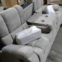 Sitswell Pearce Reclining Sofa, Grey, 41"H x 86"L x 32"W
