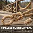 Hemp Rope - 3/4 Inch 100 Feet - Natural Jute Twisted Manila Rope for Crafts, Hammock, Railing, Decorating