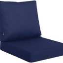 Favoyard Deep Seat Patio Cushions 22 × 22 inch Rainproof & Fadeness Furniture Cushion Set for Outdoor Chair Couch with Polyester-Linen Fabric & Removable Cover, Hidden Zipper and Adjustment Staps