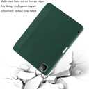 Case for iPad Pro 11 Inch 4th/3rd/2nd Generation 2022/2021/2020 with Pencil Holder [Support iPad 2nd Pencil Charging] Slim Trifold Stand Smart Protective Cover, Auto Wake/Sleep(Dark Green)