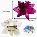 10 Pcs Bohemian Flowers Hair Clip, Multi Color Chiffon Orchid Hair Clips, Double Orchid Hair Clips, Bridal Wedding Jewelry, Beach Party Wedding, Hair Clip Accessories