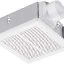 Tech Drive Bathroom fan 50 CFM, 1.0Sone DC Motor with No Attic access Needed Installation,Very Quiet Ventilation and Exhaust Fan, Ceiling Mounted Fan, White