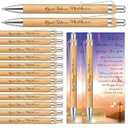 Dunzoom 75 Sets Christian Mother's Day Gift for Church, God Bless Mothers Pens, Inspirational Bible Verse Cards, Religious Gifts Bulk with Ties for Church Mom Party Favor