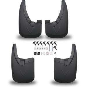 Mud Flaps for Dodge Ram 1500/2500/3500 2009-2018 & Ram 1500 Classic 2019-2024 | Fits with Fender Flares |Front & Rear Splash Guards | 4PCS Set | No Drill Installation | Heavy Duty, Black