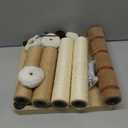 Cat Scratching Post Premium Natural Sisal Jute Carpet 3 Scratch Posts with Interactive Track Ball Base and Hanging Balls Toys Kitten Scratcher for Indoor Kittens and Small Cats