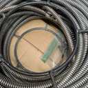 VEVOR Drain Cleaning Cable 75ft x 3/8 inch Solid Core Cable Sewer Cable, Drain Auger Cable Cleaner, Snake Clog Pipe Drain Cleaning Cable W/Four Shapes of Cutters