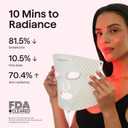 wavytalk Red Light Therapy Mask for Face, Glow Time LED Face Mask 850nm NIR | for Anti-Fine Line, Acne, Skin Rejuvenation with 456 LED Chips, 3 Modes, Gift for Women Wife Mom