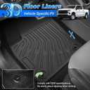 Floor Mats for 2019-2026 Chevy Silverado/GMC Sierra 1500, 2020-2026 2500 HD/3500 HD Crew Cab (Fit w/Under-Seat Storage), All Weather Floor Liners for Silverado Accessories, Heavy Duty TPE Car Mats