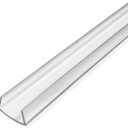Edge Guard - 3/4 in x 48 in, Clear U Channel Pack of 8 for Labelling, Cabinet Protection, Trim to Fit
