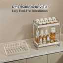 Spice Rack 3 Tier Kitchen Countertop Organiser Seasoning Rack Bathroom Tiered Shelf Skincare Standing Rack