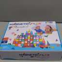 EchoPlan Magnetic Tiles, 130PCS Magnetic Blocks with 2 Cars, Magnet Tiles 3D Clear Building Blocks Set, STEM Sensory Educational Toys Gift for Toddlers Kids Boys 3 4 5 6 7 8 9+ Year Old