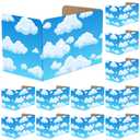 24 Pack Privacy Folders Boards for Student Desks Classroom Desk Divider Desk Privacy Panel Study Reduces Distractions Privacy Boards for Student Teacher Supplies, 19 x 12 Inch (Blue Sky)