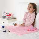 Kivik Weighted Lap Blanket 2 lbs, 20" x 30" Pink Small Weighted Blankets, All-Season Breathable Mini Weighted Lap Pad, Soft Heavy Throw Blanket for Travel, Calming & Sleep, Washable