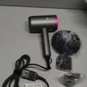 slopehill Professional Ionic Hair Dryer, Powerful 1800W Fast Drying Low Noise Blow Dryer with 2 Concentrator Nozzle 1 Diffuser Attachments for Home Salon Travel (Light Gray)