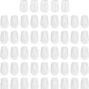 uxcell 50 Pcs Rubber End Caps, 2.5mm Flexible Round Tube Bolt Cap Cover Screw Thread Protectors for Ends of Hooks Hanger Furniture Bolts Screws Metal Tube, White