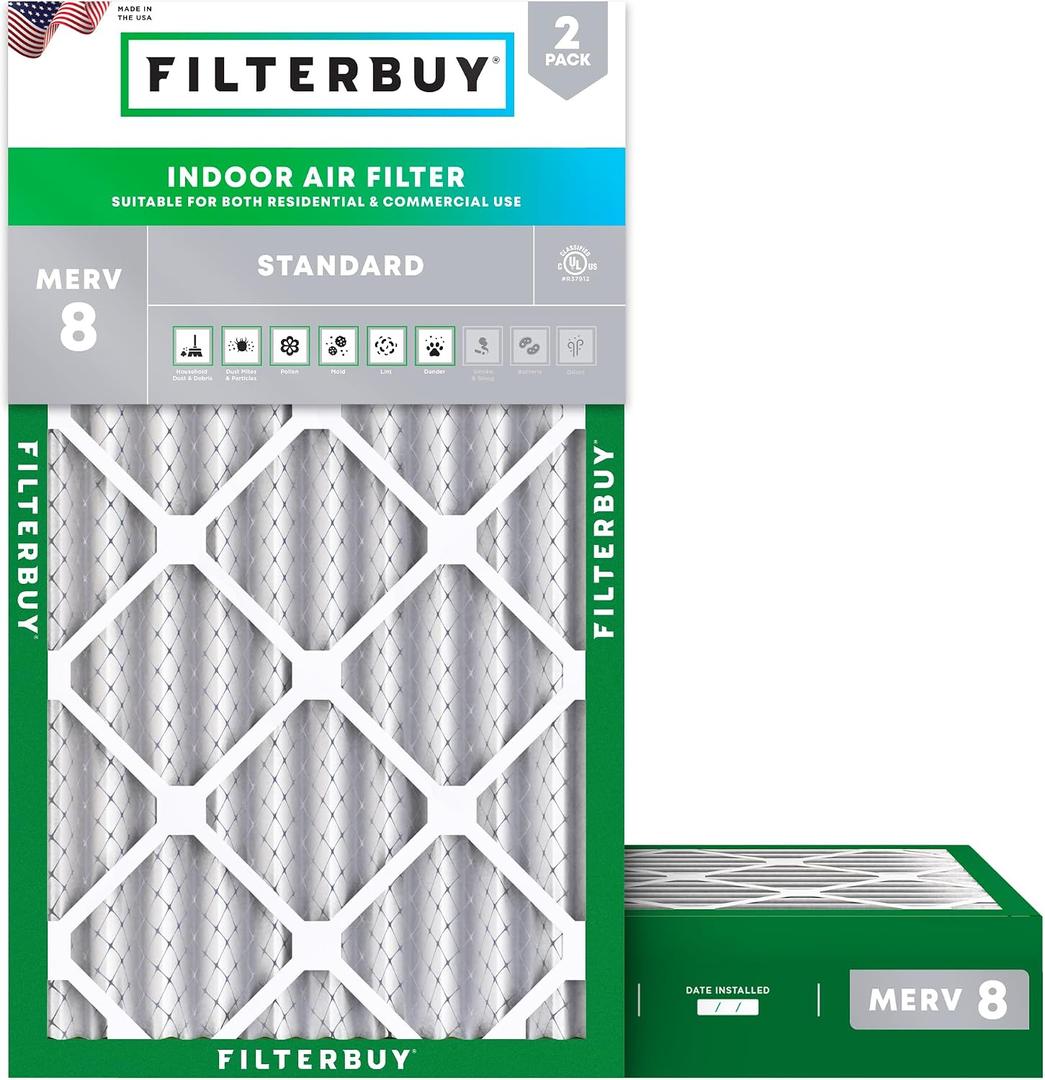 12x30x4 Air Filter MERV 8 Dust & Allergy Defense (2-Pack)
