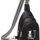 Viverte Crossbody Bags for Women Initial Sling Bag Cross Body Fanny Packs Personalized Gifts for Mom Women Wife