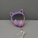 IClever Cat Ear Kids Bluetooth Headphones, LED Lights Up, 74/85dBA Volume Limited, 50H Playtime,Bluetooth 5.2, USB C, Kids Headphones Wireless for Travel iPad Tablet, Meow Macaron-Gradient Pink